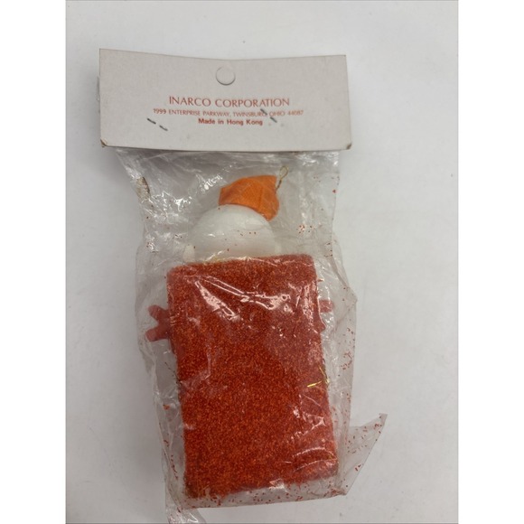 Vtg Plastic Clown Jack in the Box Christmas Tree Ornament Holiday Hong Kong NOS - Picture 4 of 11